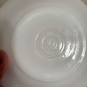 Vintage Federal Glass Golden Glory Bamboo saucer.